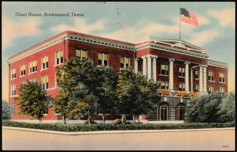 Brownwood, Texas Court House with American Flag