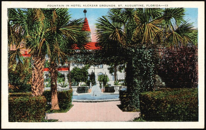 Fountain in Hotel Alcazar Grounds, St. Augustine Florida