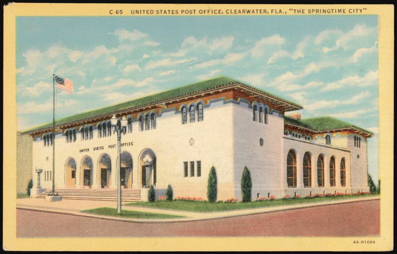 United States Post Office, The Springtime City Clearwater Florida