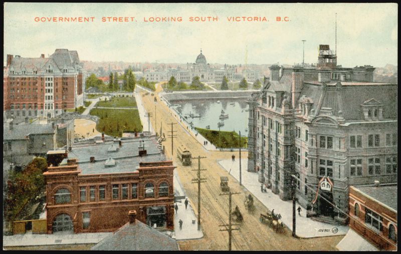 Government Street, Looking South Victoria BC Canada