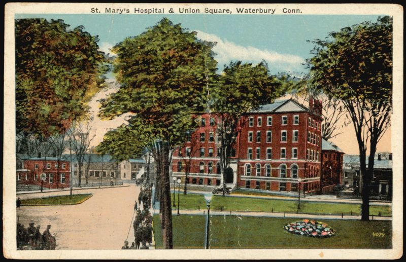 St. Mary's Hospital & Union Square, Waterbury Conn. Connecticut