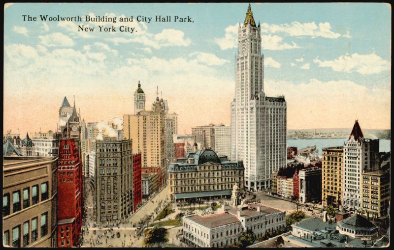 Woolworth Building and City Hall Park New York City