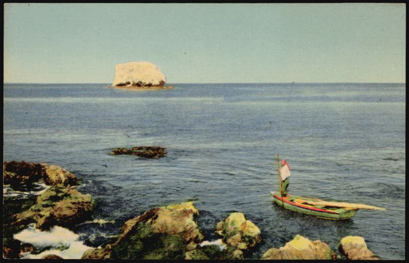 Yaqui Joe fishing in a canoe, Gulf of Cortes Guaymas Mexico