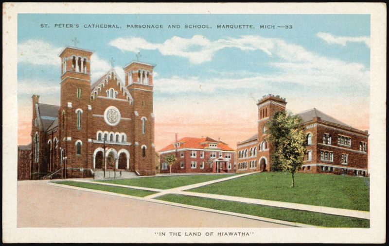 St. Peter's Cathedral, Parsonage, School, Marquette, MI Michigan