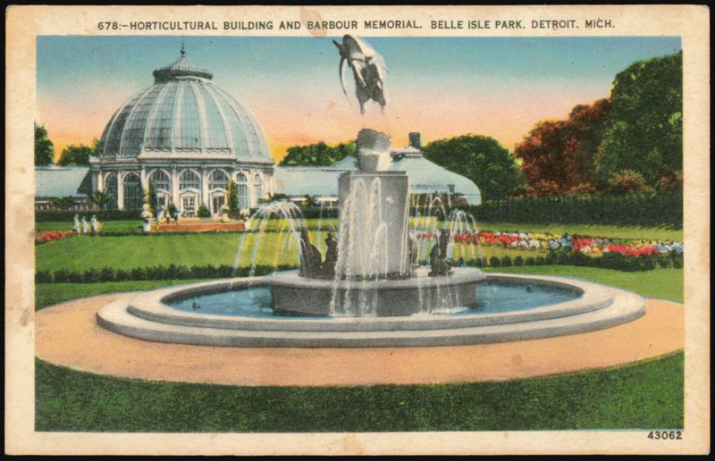 Horticultural Building and Barbour Memorial, Belle Isle Park Detroit Michigan