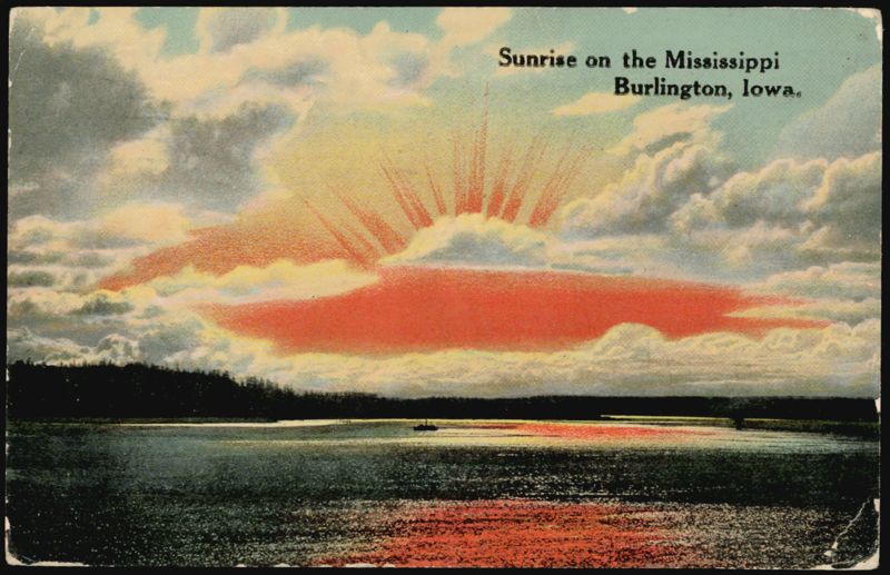 Sunrise on the Mississippi, Burlington, Iowa