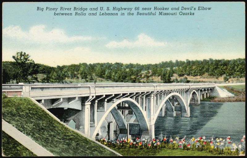 Big Piney River Bridge, US 66, Rolla, Lebanon, MO Ozarks Missouri