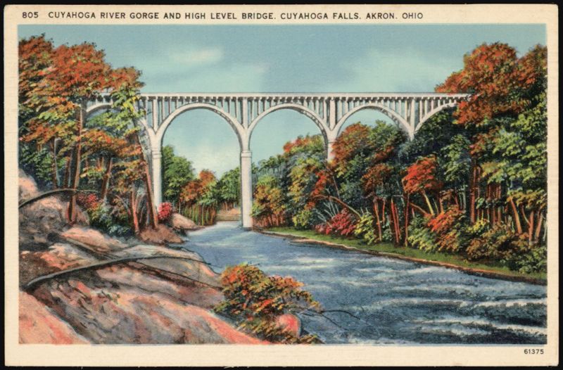 Cuyahoga River Gorge and High Level Bridge Cuyahoga Falls Ohio