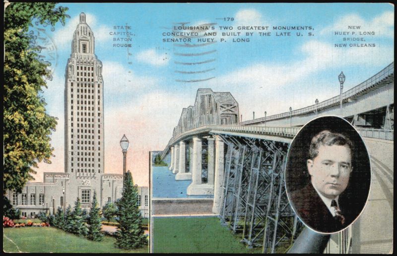 Louisiana State Capitol & Huey P. Long Bridge Baton Rouge
