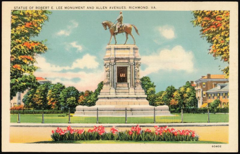 Statue of Robert E. Lee Monument & Allen Avenues, Richmond Virginia