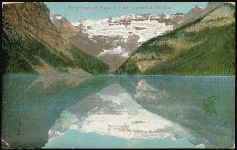 Reflection on Lake Louise, Canadian Rockies AB Canada