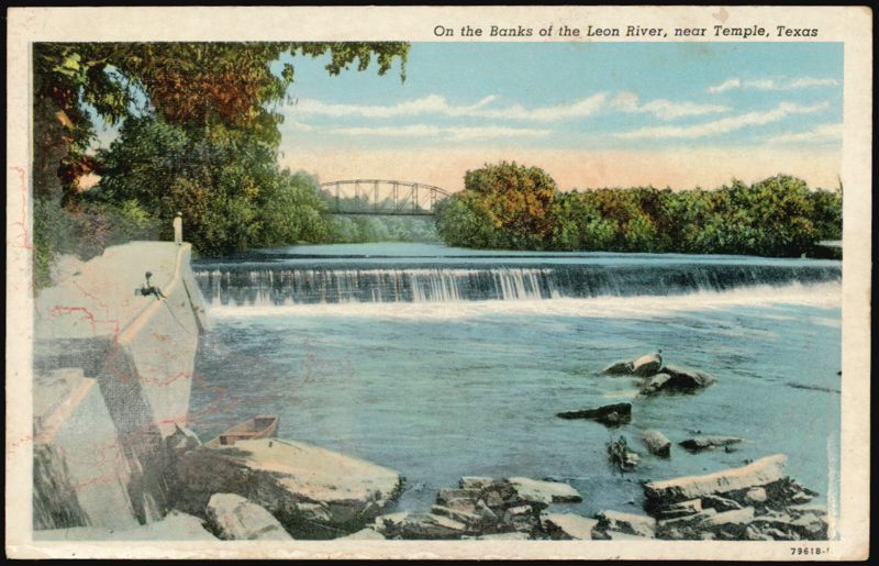 Leon River Dam & Bridge near Temple, Texas