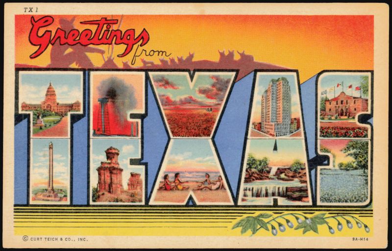 Greetings from Texas Multi-View Letter Card