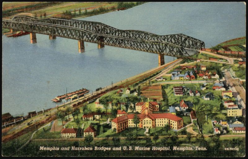 Memphis and Harrahan Bridges and U. S. Marine Hospital Tennessee