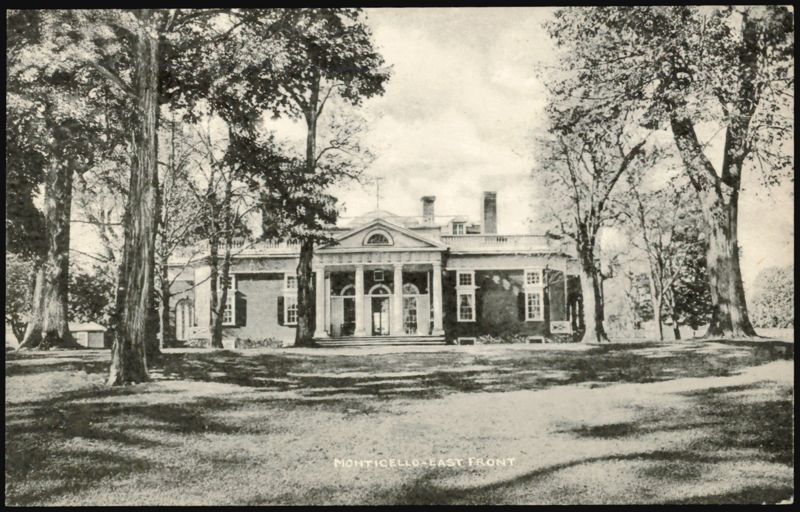 Monticello East Front, Thomas Jefferson Home Charlottesville Virginia