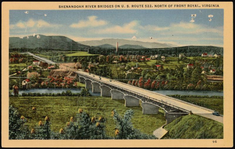 Shenandoah River Bridges, US Route 522, North of Front Royal Virginia