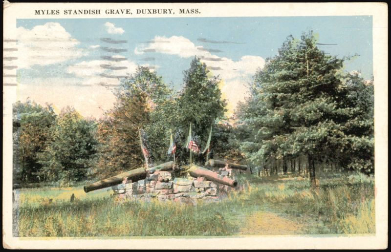 Myles Standish Grave with Cannons, Duxbury, MA Massachusetts