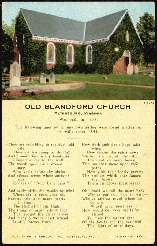 Old Blandford Church, Petersburg, Virginia
