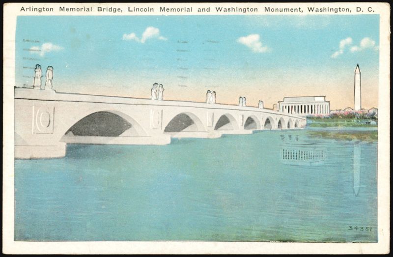 Arlington Memorial Bridge, Lincoln Memorial, Washington Monument District of Columbia