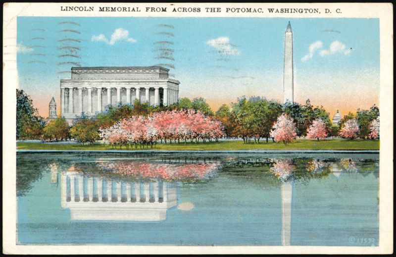 Lincoln Memorial from Across the Potomac, Washington, D. C. District of Columbia