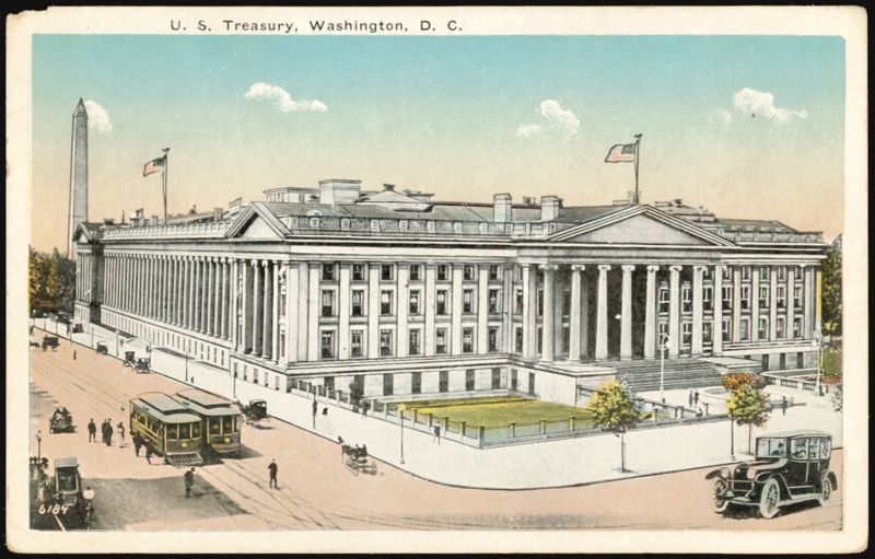 U. S. Treasury Building, Washington, D. C. District of Columbia