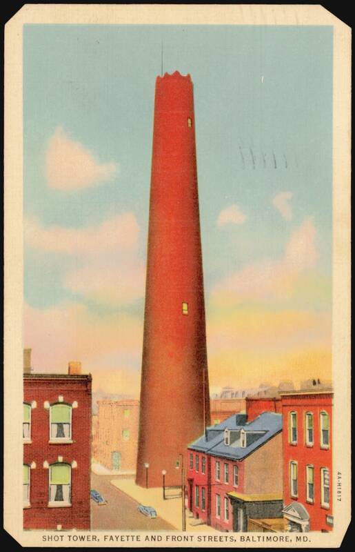 Shot Tower, Fayette and Front Streets Baltimore Maryland