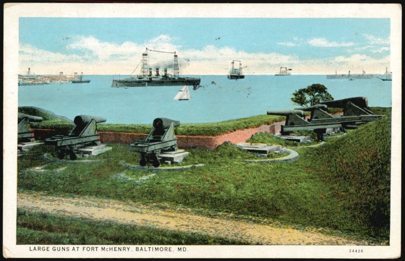Large Guns at Fort McHenry, Baltimore Harbor Maryland