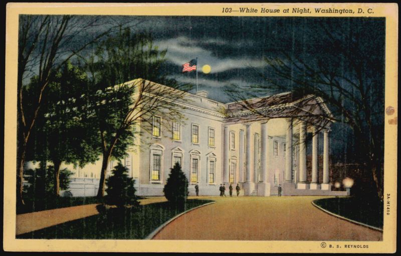 White House at Night Washington District of Columbia