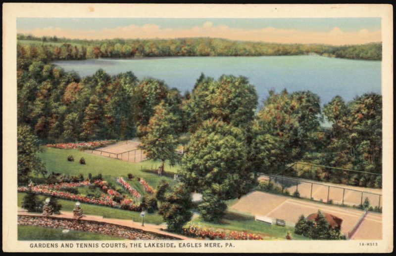 Gardens and Tennis Courts, The Lakeside Eagles Mere Pennsylvania