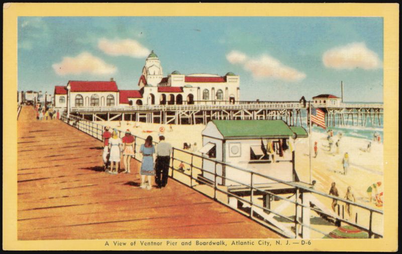 Ventnor Pier and Boardwalk, Atlantic City, NJ New Jersey