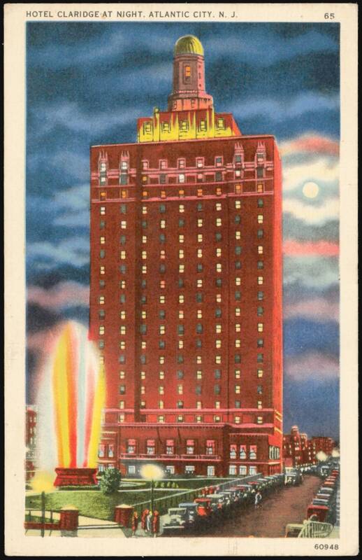 Hotel Claridge at Night, Atlantic City New Jersey