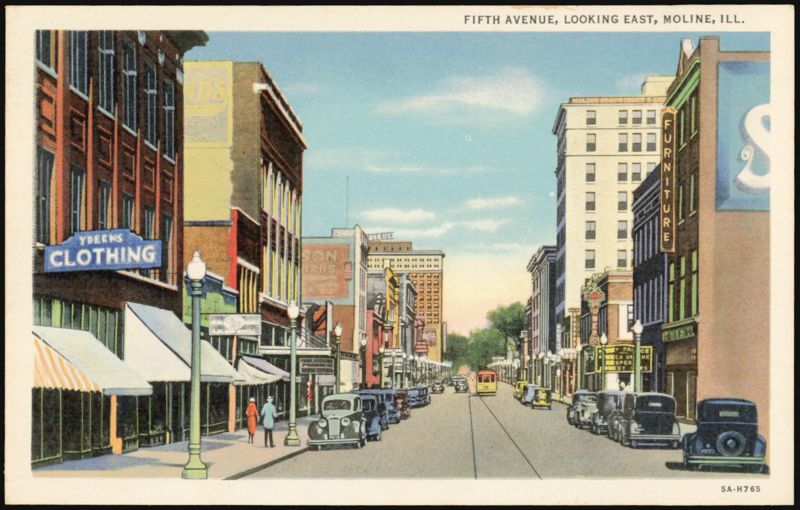 Fifth Avenue, Looking East, Moline, Illinois