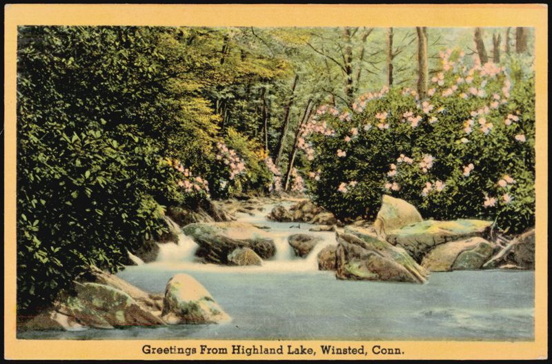 Stream with Flowering Bushes, Highland Lake Winsted Connecticut