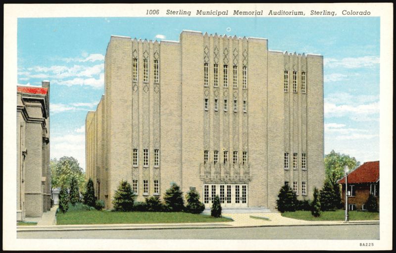 Sterling Municipal Memorial Auditorium, Sterling, CO Colorado