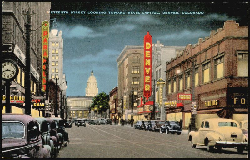 Sixteenth Street Looking Toward State Capitol, Denver Colorado