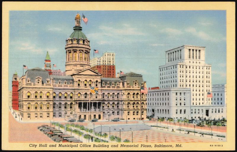 City Hall, Municipal Office Building & Memorial Plaza Baltimore Maryland
