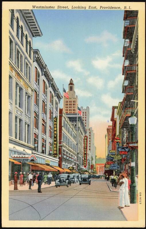Westminster Street Looking East, Providence, RI Rhode Island