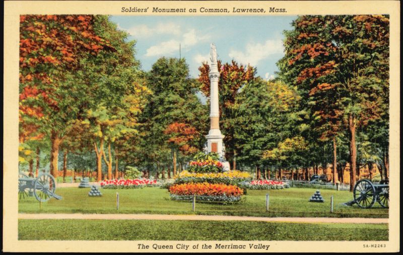 Soldiers' Monument on Common, Lawrence Massachusetts