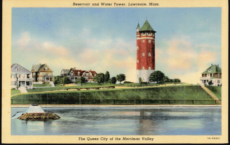 Reservoir and Water Tower Lawrence Massachusetts
