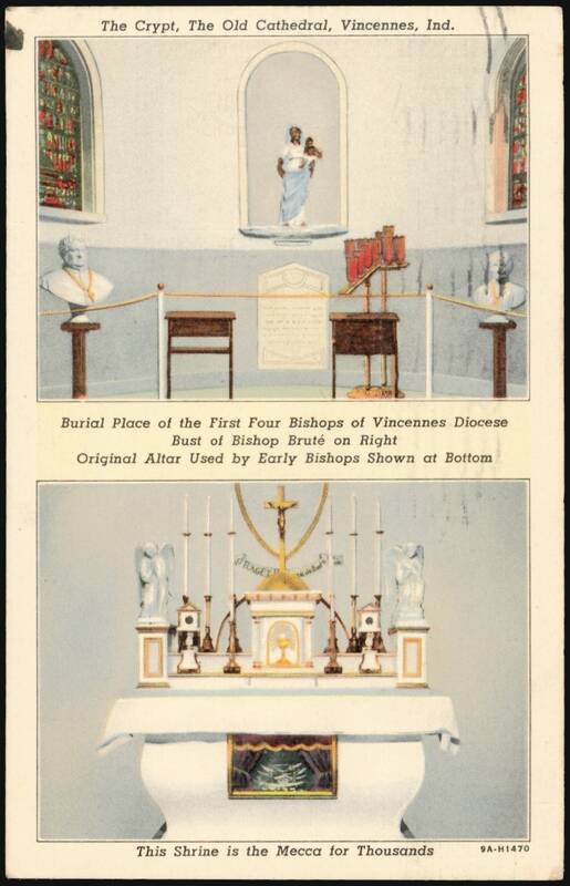 Crypt & Bishop Bruté Shrine, Old Cathedral, Vincennes, IN Indiana