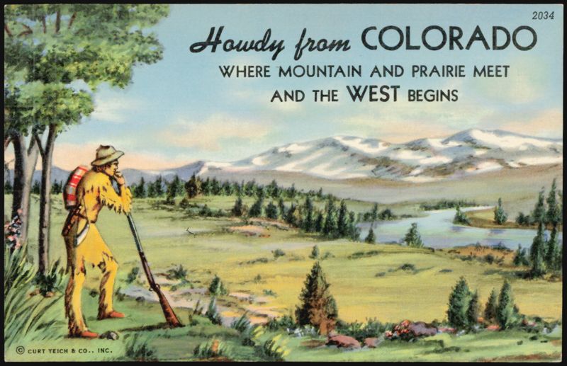 Howdy from Colorado - Mountain and Prairie Landscape