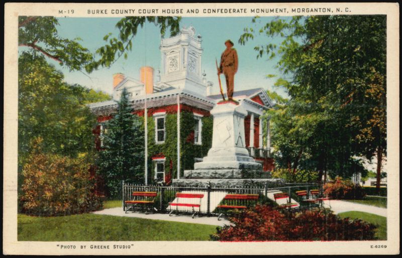 Burke County Court House and Confederate Monument Morganton North Carolina
