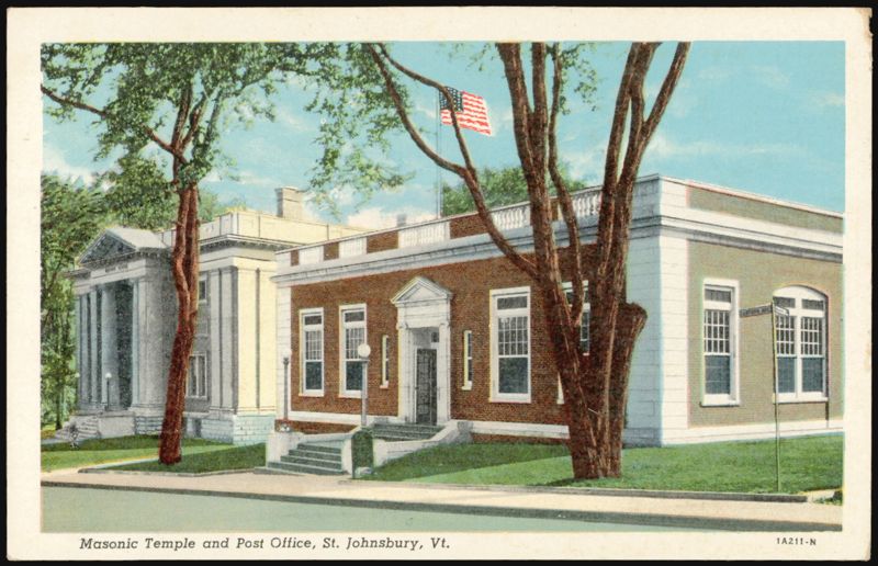 Masonic Temple and Post Office, St. Johnsbury, VT Vermont