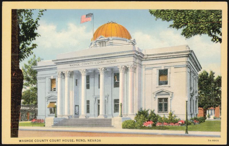 Washoe County Court House with Golden Dome Reno Nevada