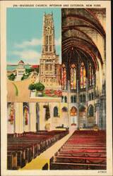 Riverside Church, Interior and Exterior Postcard