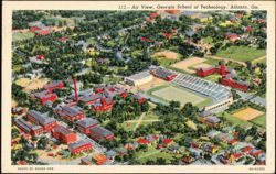 Air View, Georgia School of Technology Postcard