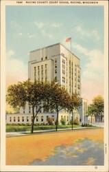 Racine County Court House Postcard
