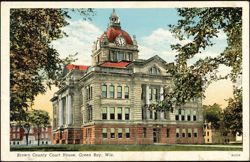 Brown County Court House, Green Bay, WI Postcard
