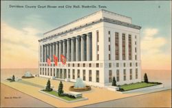 Davidson County Court House and City Hall, Nashville Postcard