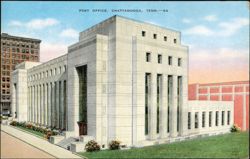 Post Office, Chattanooga, TN Postcard